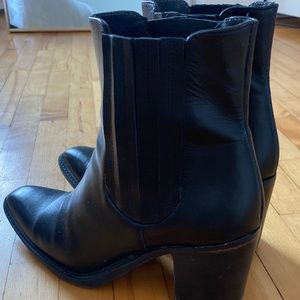 Barney's New York Black Leather Chelsea Boots
